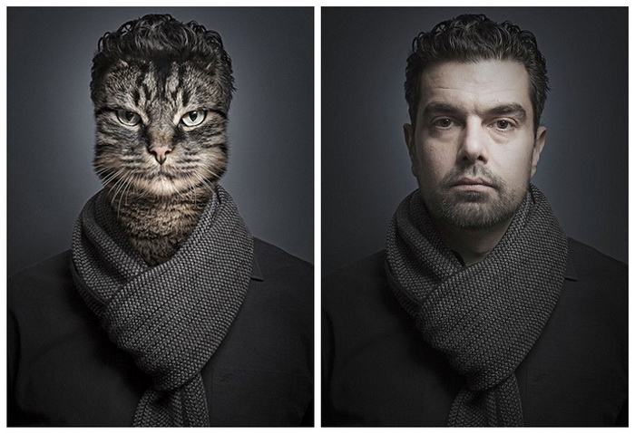 Des humains au visage de chat…