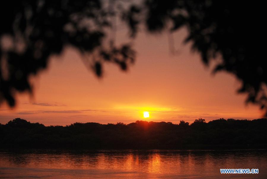 Lever de soleil sur la rivière Wusuli