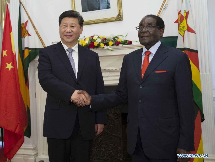 Les présidents chinois et zimbabwéen convenus sur l'approfondissement de la coopération pratique bilatérale