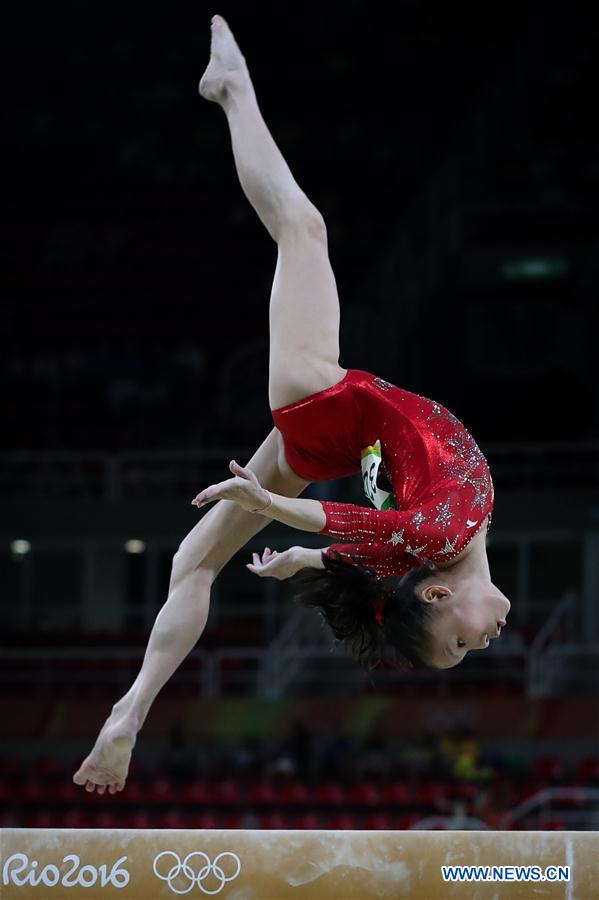 JO 2016 : les gymnastes chinoises lors de la qualification de gymnastique Femmes