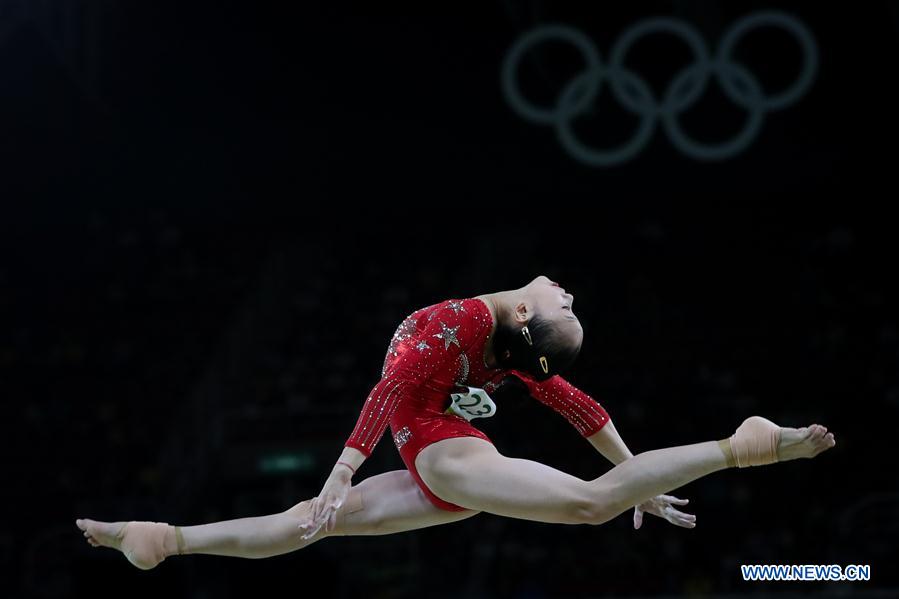 JO 2016 : les gymnastes chinoises lors de la qualification de gymnastique Femmes