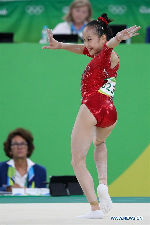 JO 2016 : les gymnastes chinoises lors de la qualification de gymnastique Femmes