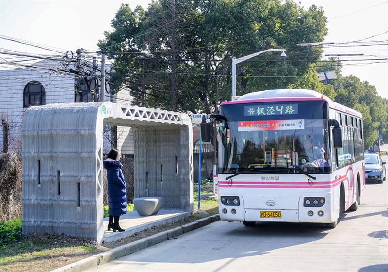 Première mondiale : un arrêt de bus imprimé en 3D à Shanghai