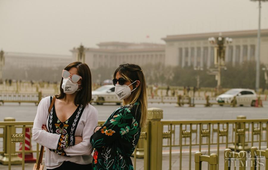 Alerte bleue à la poussière à Beijing