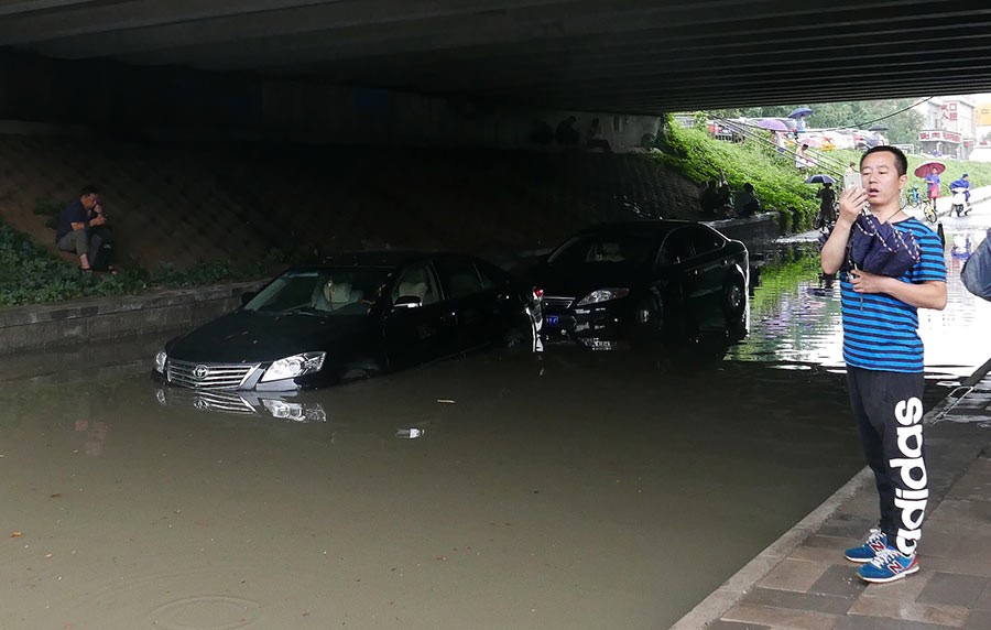 Beijing : des inondations après des jours de pluie