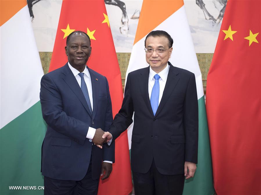 Le Premier ministre chinois rencontre le président de la C?te d'Ivoire