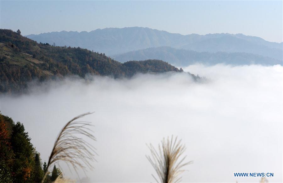 Beaux paysages de nuages dans le sud-ouest de la Chine