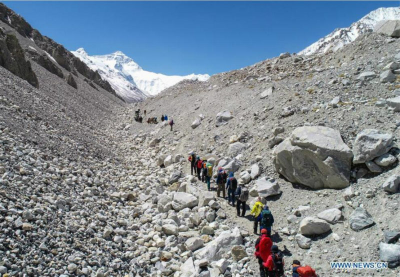 Les camps de base de la face nord de l'Everest