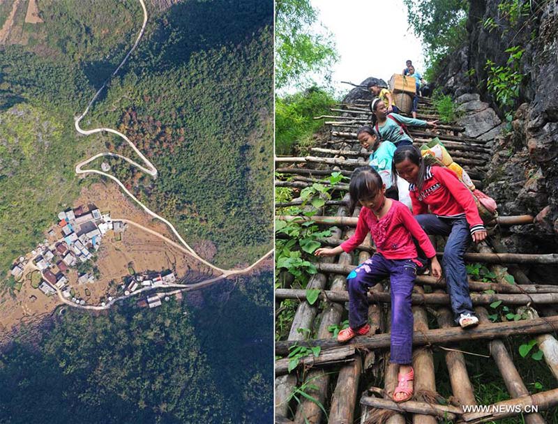 Guangxi : des routes construites dans les montagnes reculées du comté de Dahua pour lutter contre la pauvreté