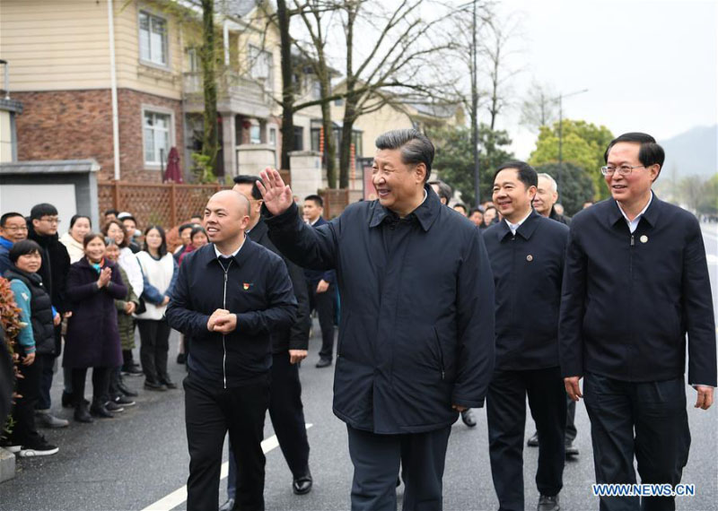 Xi Jinping inspecte un district dans l'est de la Chine