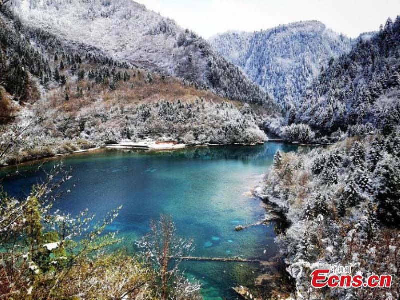 La mystérieuse vallée de Jiuzhaigou après la neige