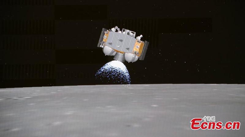 Le véhicule de remontée de Chang'e-5 entre sur son orbite lunaire prévue