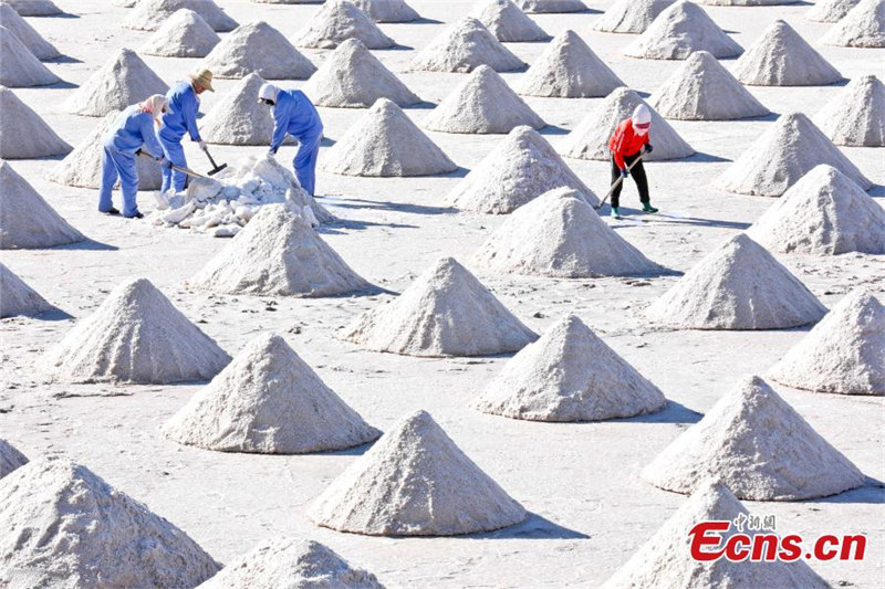 En photos : un aper?u des tas de sel dans le Gansu