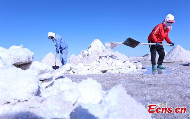 En photos : un aper?u des tas de sel dans le Gansu