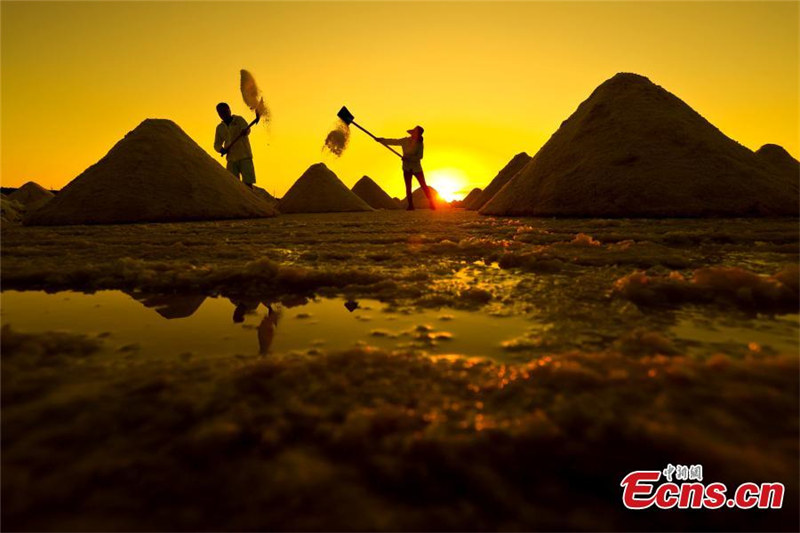 En photos : un aper?u des tas de sel dans le Gansu