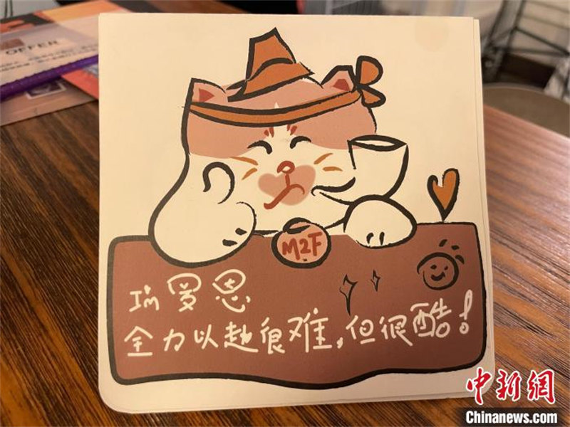 Un chat errant devient vedette d'un café à Shanghai en travaillant avec un ? certificat ?