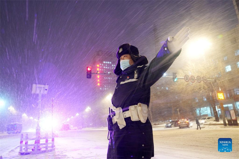 Chine : des vagues de blizzard frappent le Heilongjiang