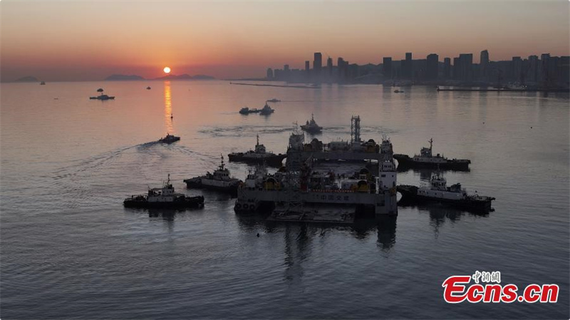 Le tunnel sous-marin de la baie de Dalian atteint plus de 2 000 mètres de long