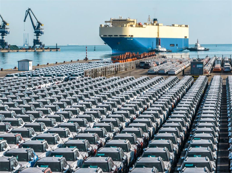 Shandong : un travail intense dans le port automobile de Yantai