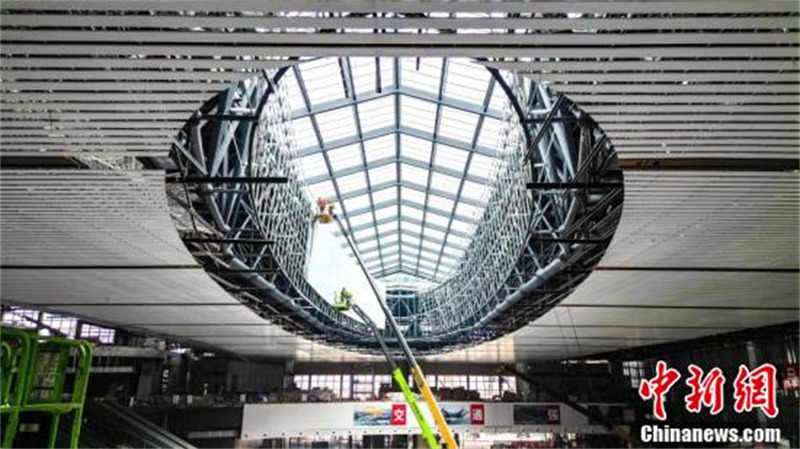 Xiamen : la plus grande lucarne intelligente de la gare ferroviaire à grande vitesse de Chine achevée