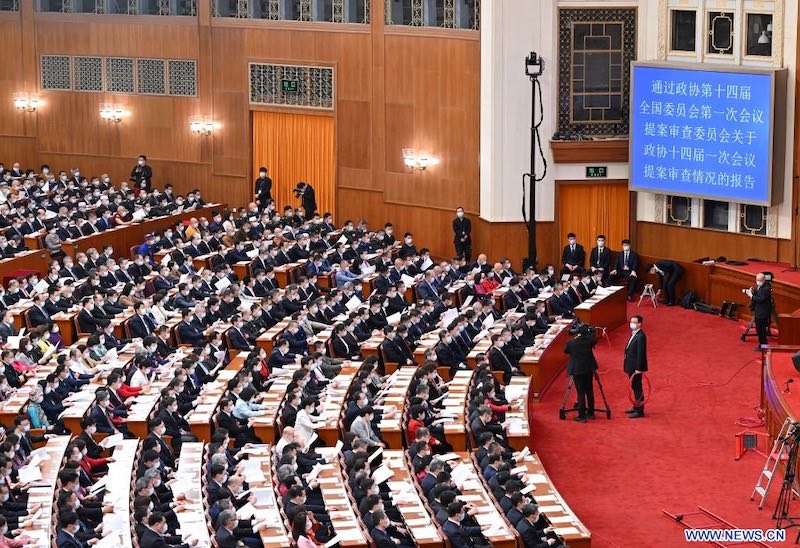 Cl?ture de la session annuelle de l'organe consultatif politique suprême de la Chine