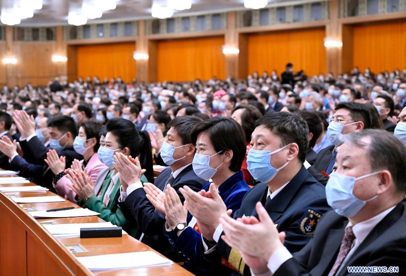 Cl?ture de la session annuelle de l'organe consultatif politique suprême de la Chine