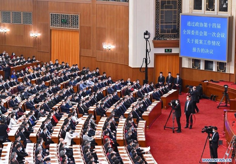 Cl?ture de la session annuelle de l'organe consultatif politique suprême de la Chine