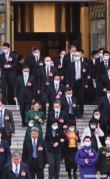 Cl?ture de la session annuelle de l'organe consultatif politique suprême de la Chine