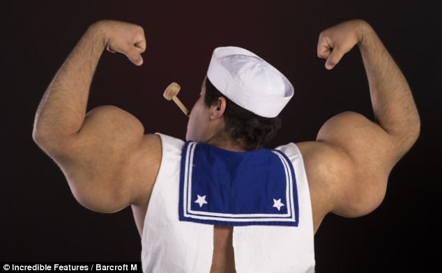 Avec des biceps de 79cm, voici le nouveau Popeye !