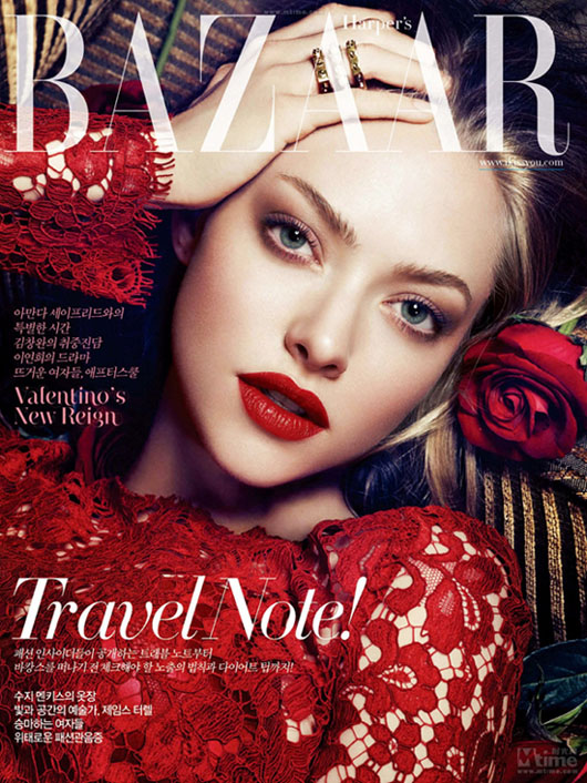 Amanda Seyfried élégante dans Harper's Bazaar Corée