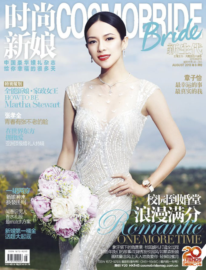 Zhang Ziyi impeccable en robe de mariée pour Cosmo Bride