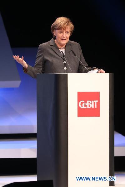 Ouverture à Hanovre  de la foire CeBIT